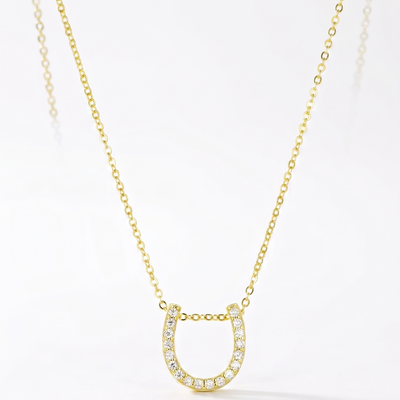 Lumina Forge Lucky Horseshoe Moissanite Necklace