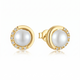 Lumina Pearl Orbit Stud Earrings