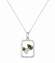Starlight Garden Rectangle Pendant Necklace