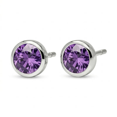 Halo of Light Amethyst Serenity Earstuds