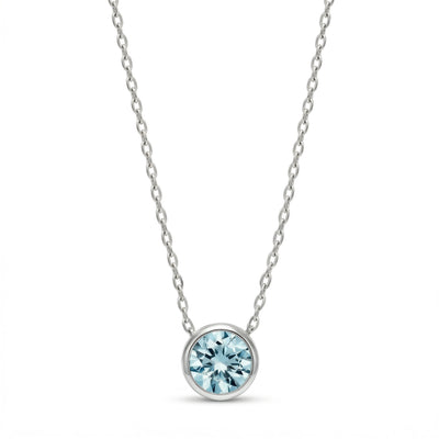 Halo of Light Aquamarine Harmony Necklace