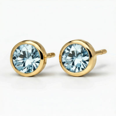 Halo of Light Aquamarine Harmony Earstuds