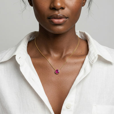 Halo of Light Ruby Vitality Necklace