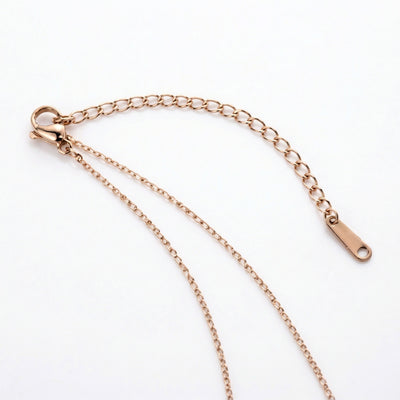 tourmaline birthstone necklace in rose gold finish — back view