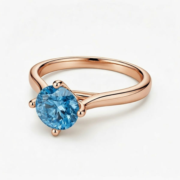 Timeless Essence Blue Topaz Amber Glow