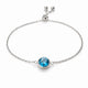Halo of Light Blue Topaz Joy Bracelet