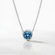 Halo of Light Blue Topaz Clarity Necklace