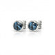 Halo of Light Blue Topaz Clarity Earstuds