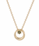 Starlight Peridot Twisted Circle Pendant Necklace