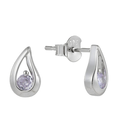 Starlight Teardrop Alexandrite Stud Earrings