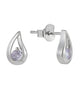 Starlight Teardrop Alexandrite Stud Earrings