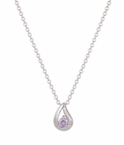 Starlight Teardrop Alexandrite Pendant Necklace
