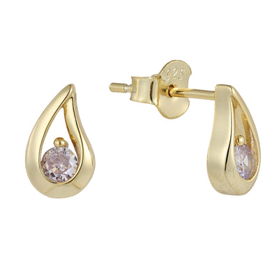 Starlight Teardrop Alexandrite Stud Earrings