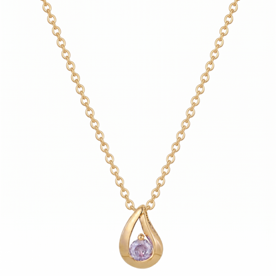Starlight Teardrop Alexandrite Pendant Necklace