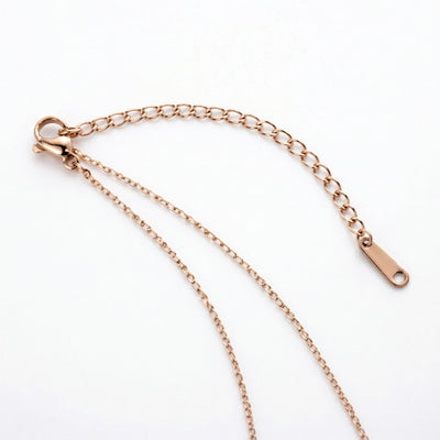 alexandrite birthstone necklace in rose gold finish — back view