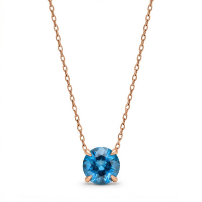 Luminary Heirloom Clarity Blue Topaz Necklace