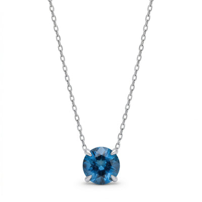 Luminary Heirloom Clarity Blue Topaz Necklace