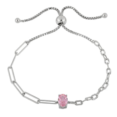 Starlight Light Pink Ruby Chain Bracelet