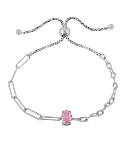 Starlight Light Pink Ruby Chain Bracelet
