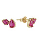 Starlight Red Ruby Teardrop Climber Earrings