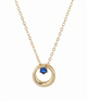 Starlight Blue Sapphire Twisted Circle Pendant Necklace