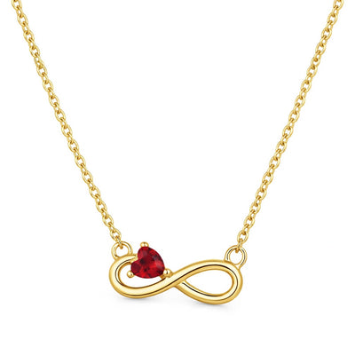 Eternal Heart Garnet Infinite Pendant