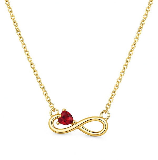 Eternal Heart Garnet Infinite Pendant