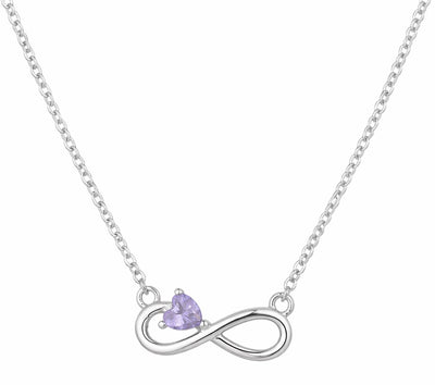 Eternal Heart Amethyst Infinite Pendant