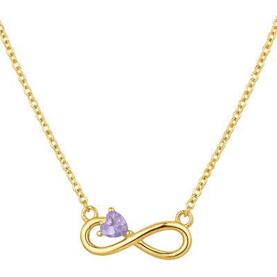 Eternal Heart Amethyst Infinite Pendant