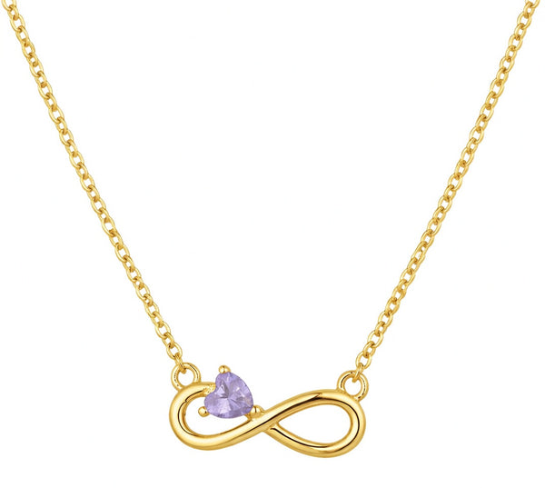 Eternal Heart Amethyst Infinite Pendant