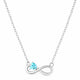 Eternal Heart Aquamarine Infinite Pendant