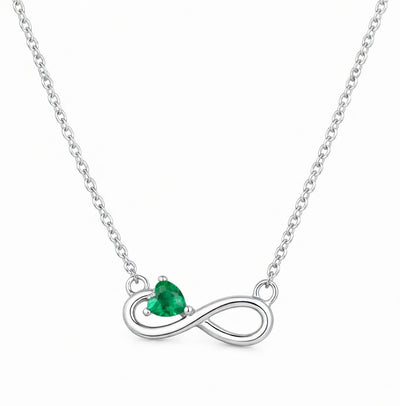 Eternal Heart Emerald Infinite Pendant