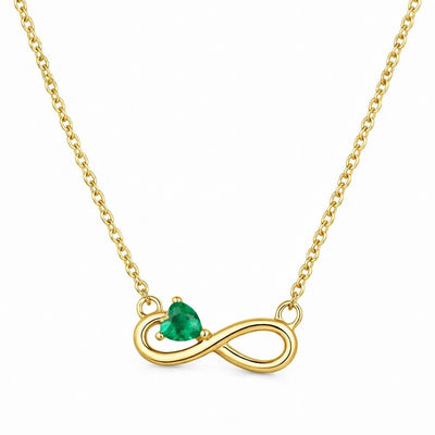 Eternal Heart Emerald Infinite Pendant