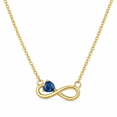 Eternal Heart Sapphire Infinite Pendant