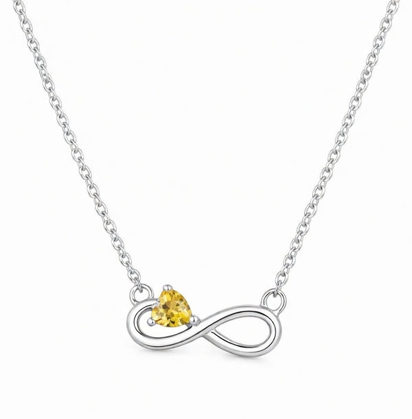 Eternal Heart Citrine Infinite Pendant
