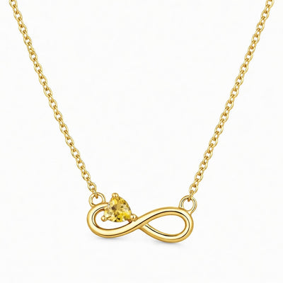 Eternal Heart Citrine Infinite Pendant