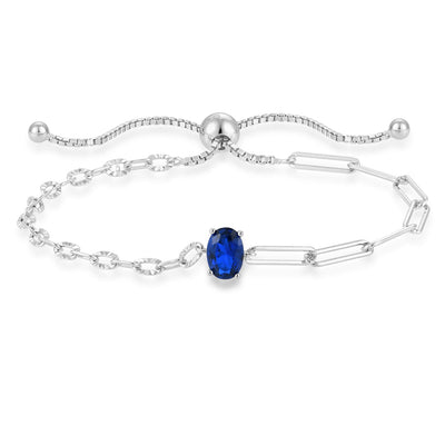 Starlight Blue Sapphire Chain Bracelet