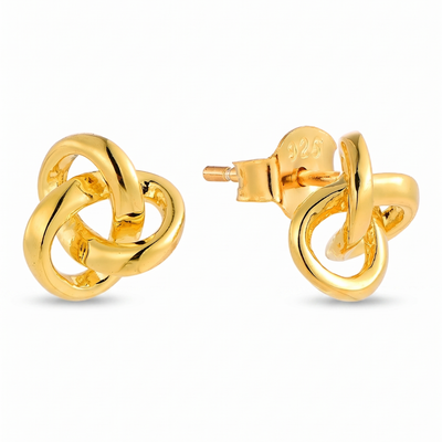 Pure Link Trinity Knot Stud Earrings