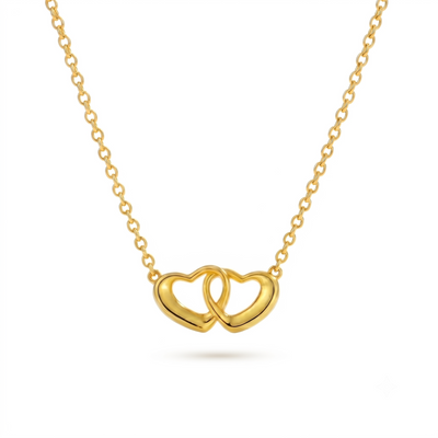 Pure Link Interlocking Hearts Pendant Necklace